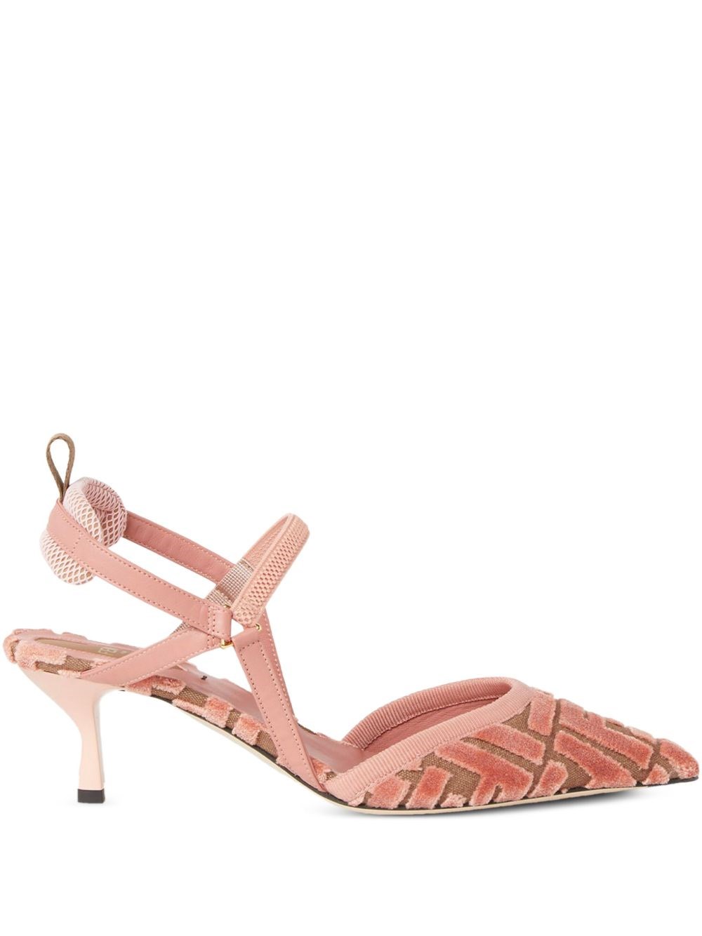 Fendi Beige Italian Heels In Pink