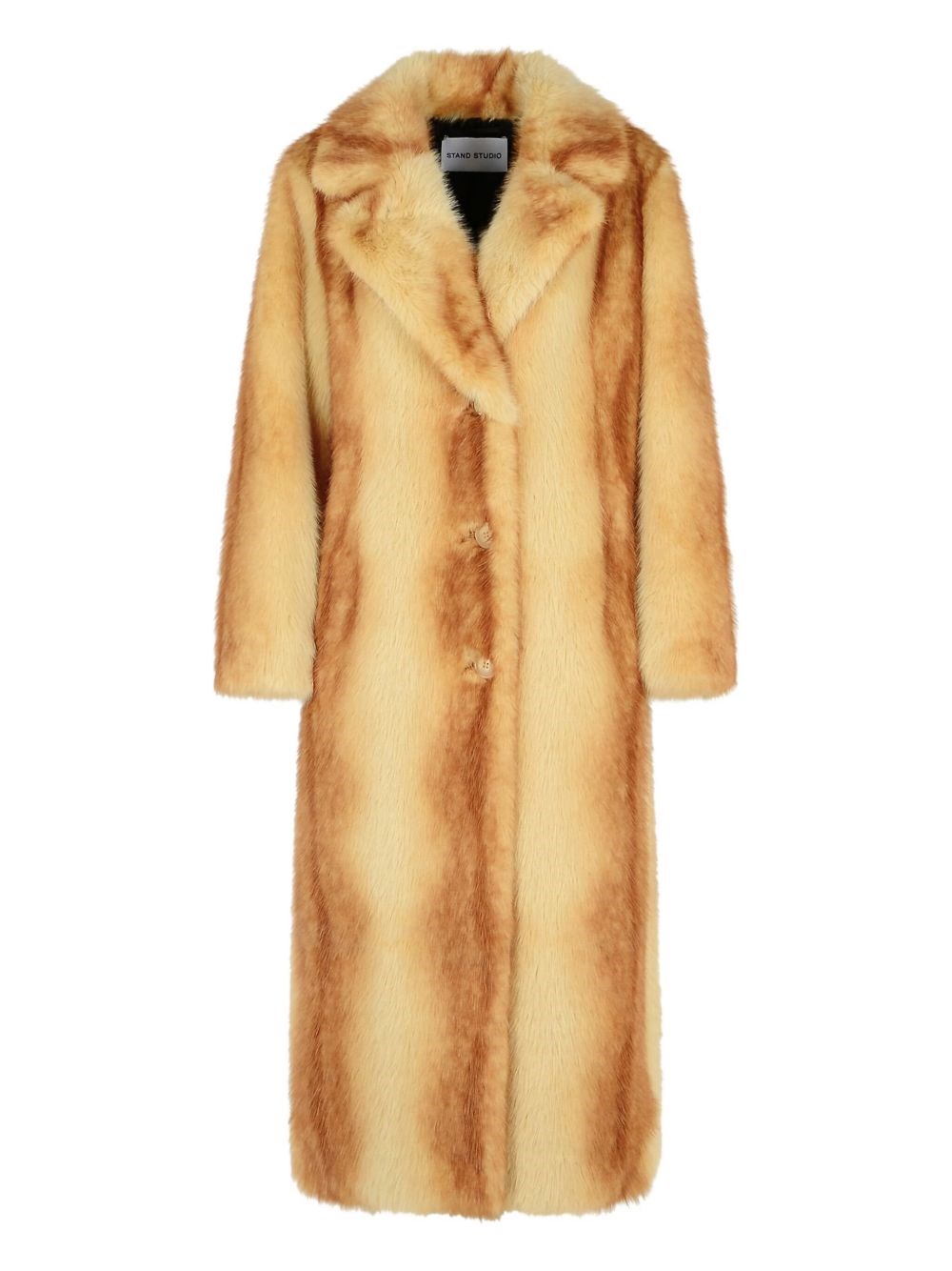 Stand Studio Plush Faux Fur Gradient Coat In Brown