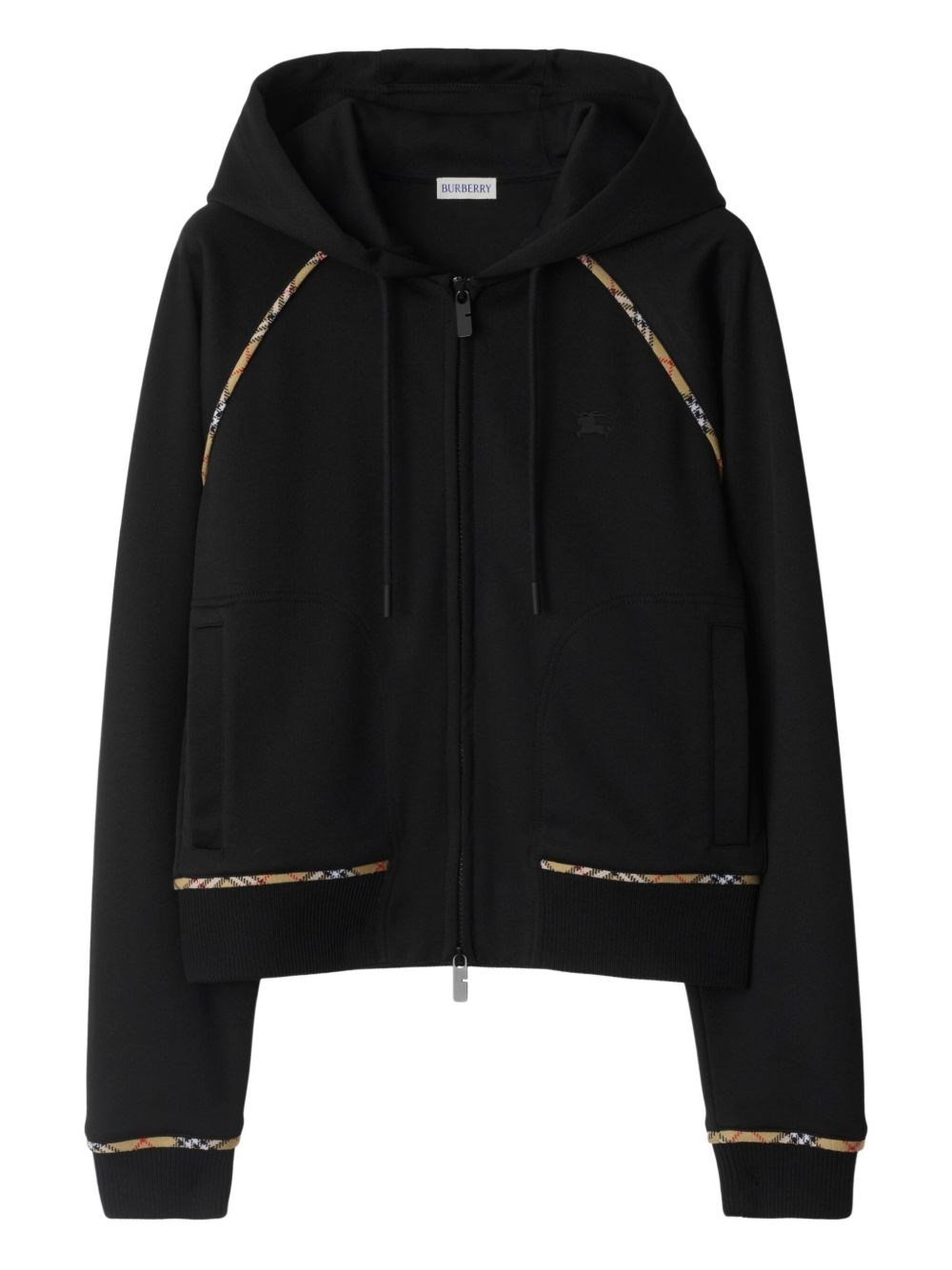 Burberry Cotton Blend Zipped Hoodie - Burberry - Modalova