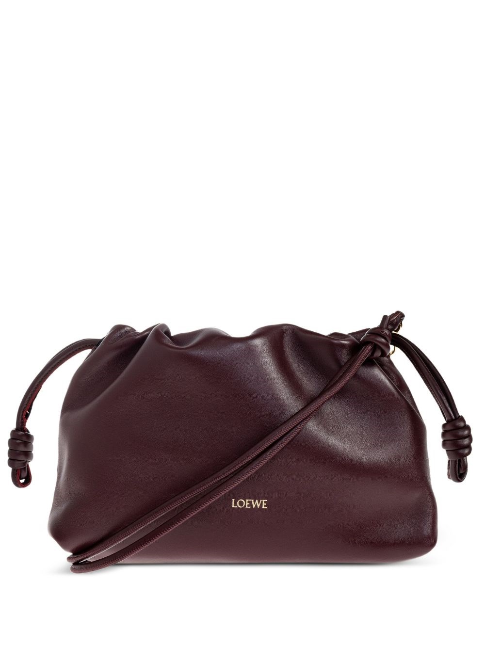 Loewe Flamenco Medium Leather Clutch In Red