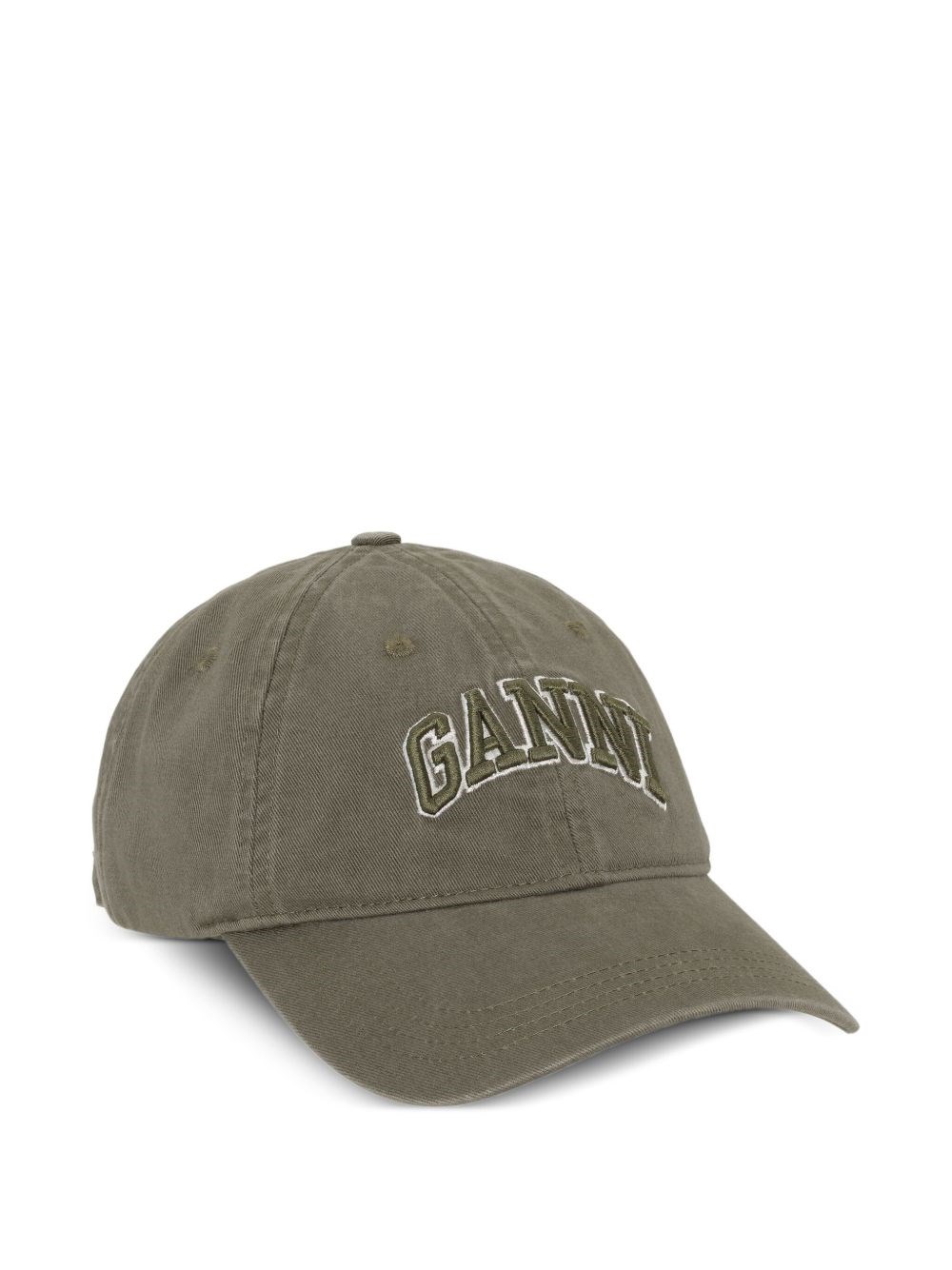 GANNI Logo Canvas Baseball Cap - GANNI - Modalova