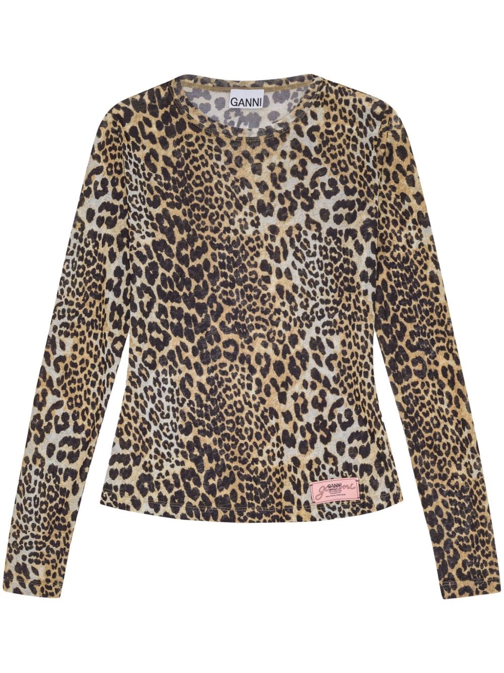 GANNI Leopard Print T-Shirt - GANNI - Modalova