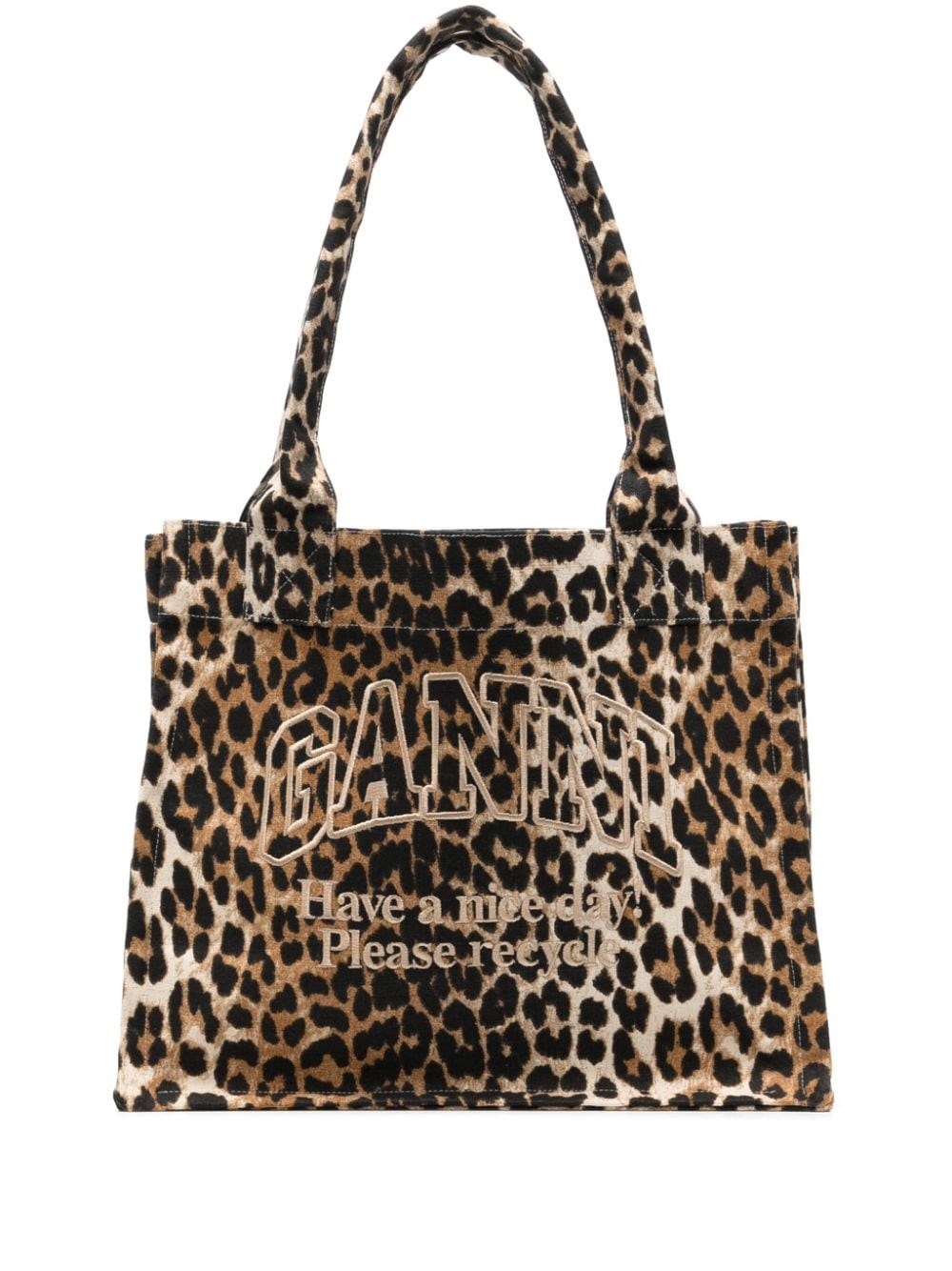 GANNI Organic Cotton Large Tote Bag - GANNI - Modalova