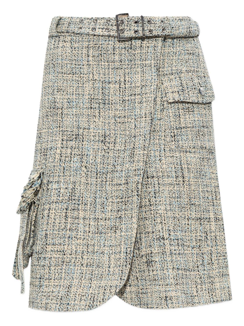 GANNI Tweed Midi Skirt - GANNI - Modalova