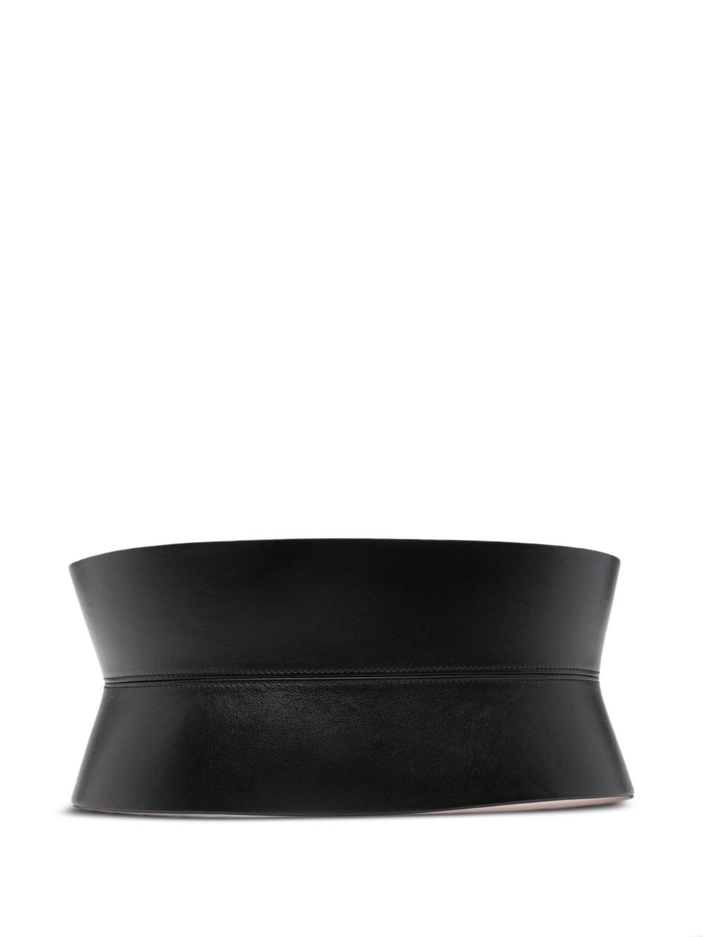 Alaïa Flex Twist Leather Belt In Black