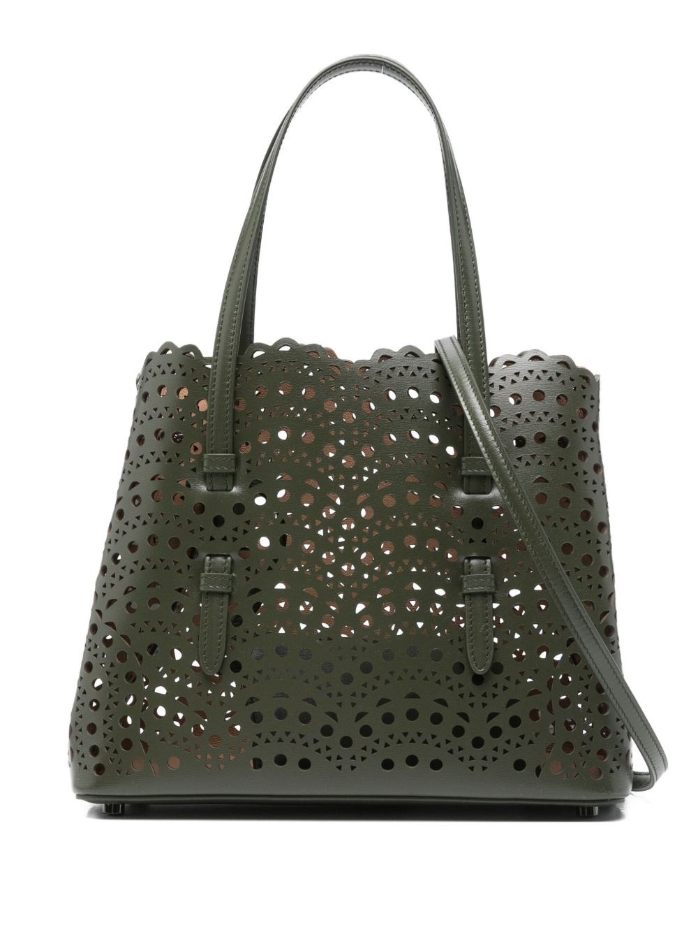 Alaïa Mina 25 Leather Handbag In Green