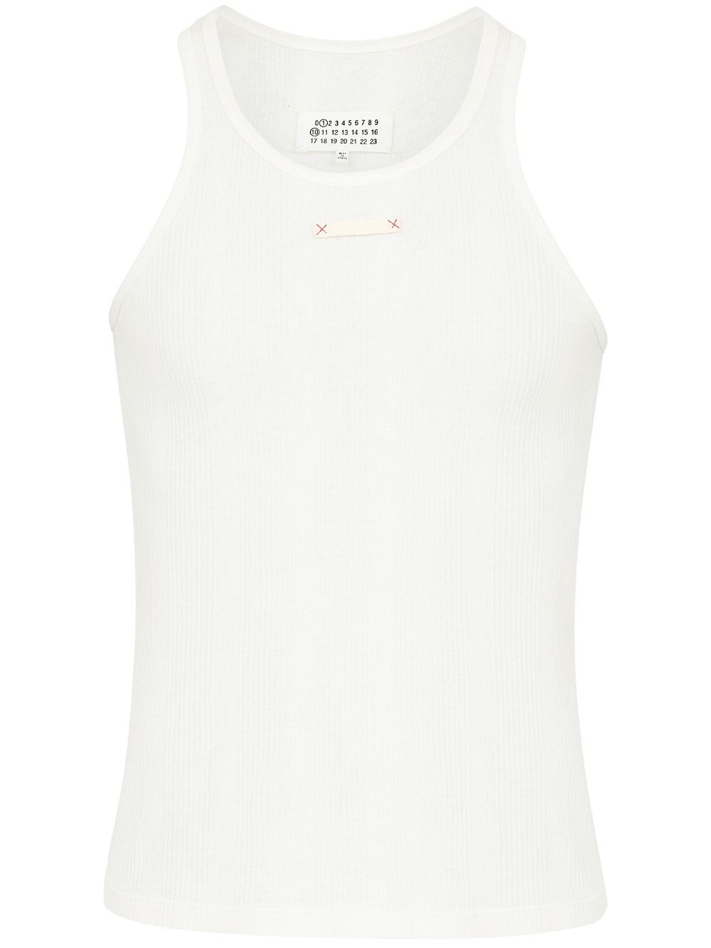 Logo Cotton Blend Tank Top - Maison Margiela - Modalova