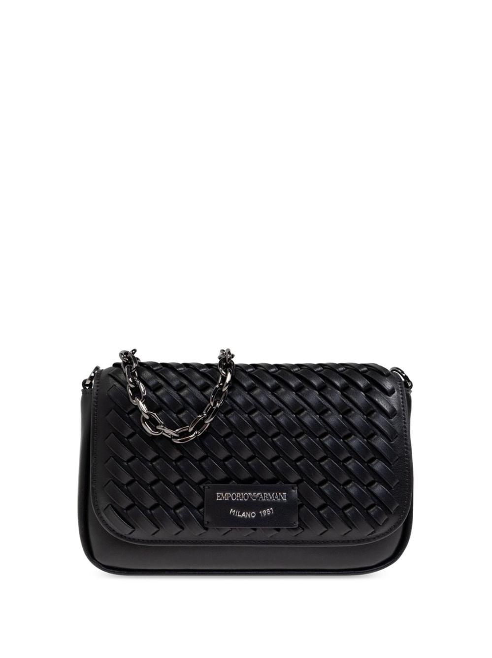 Leather Wallet On Chain - Emporio Armani - Modalova