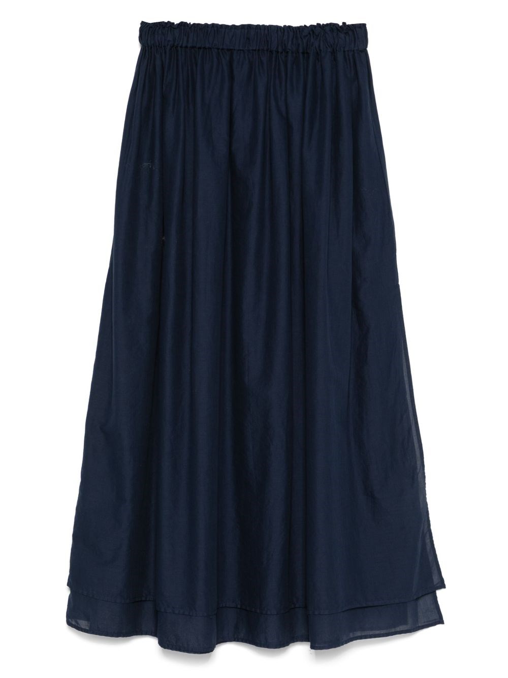 Jucca Navy Blue Cotton Midi Skirt