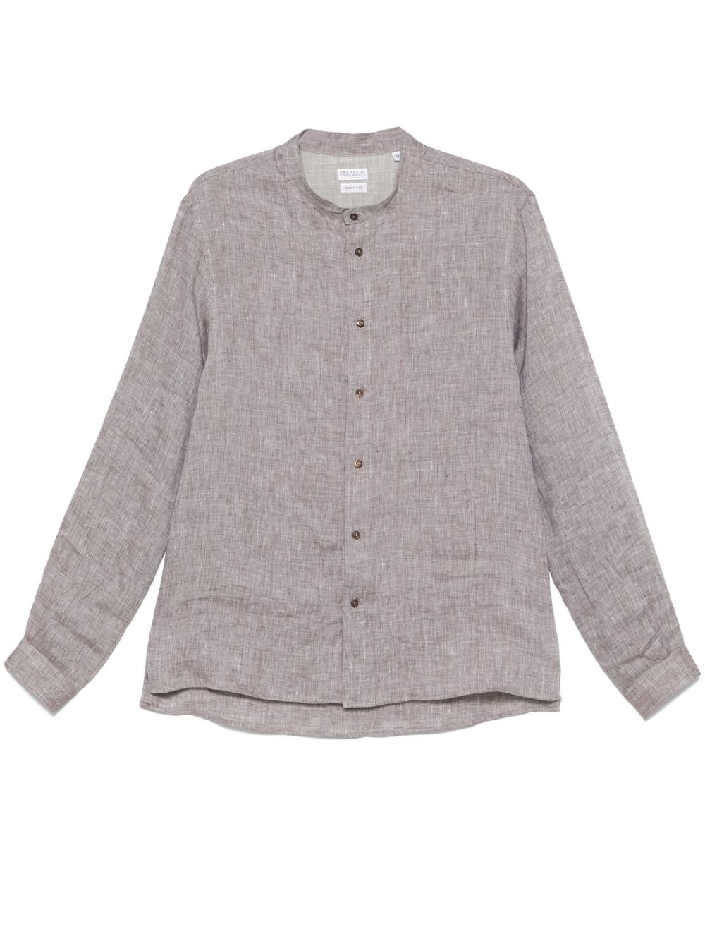 Brunello Cucinelli Light Brown Button-down Shirt In Gray