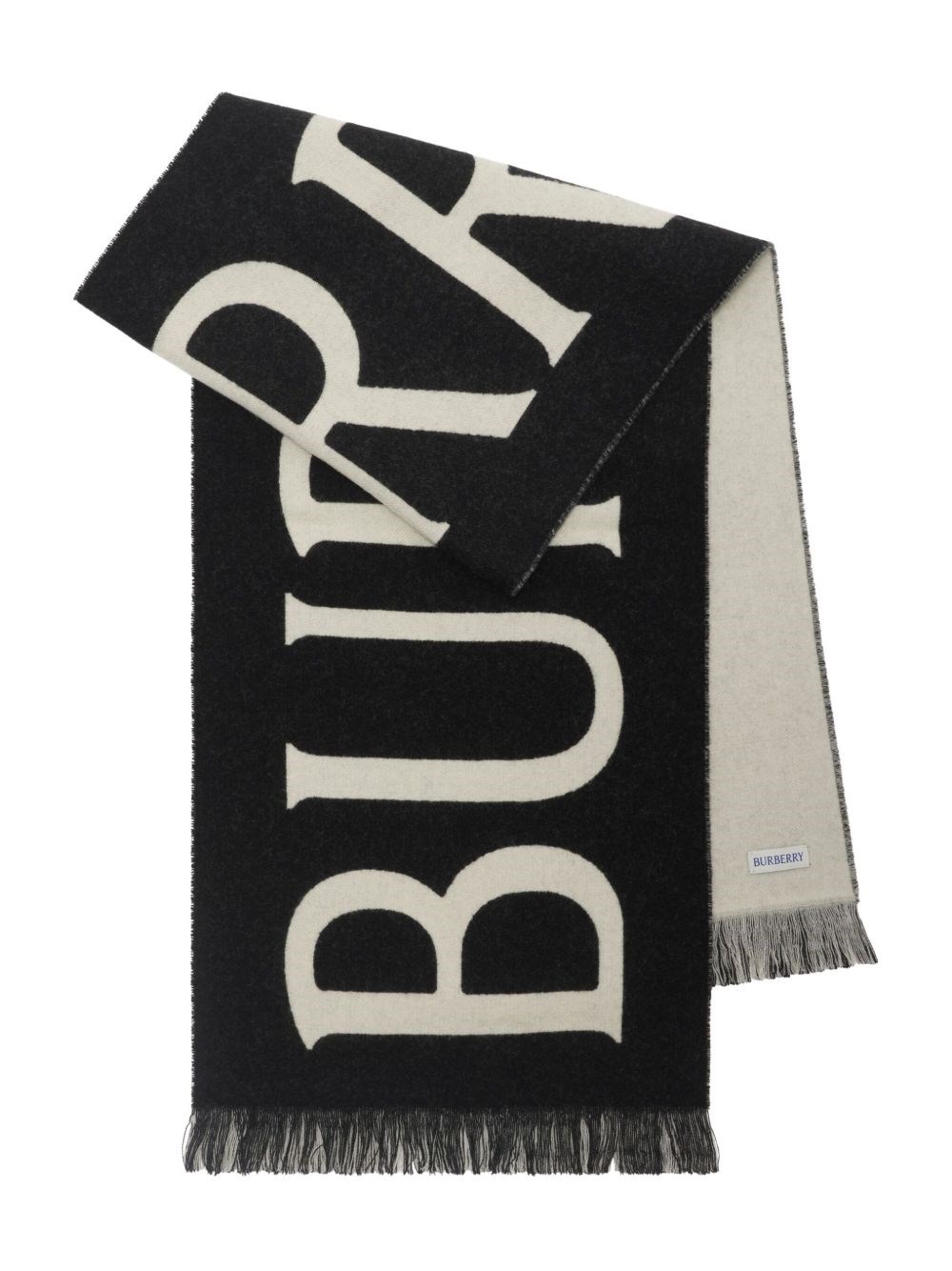 Burberry Logo Wool Scarf - Burberry - Modalova