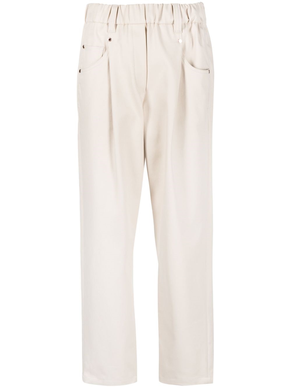 Brunello Cucinelli Cotton Trousers In Gray