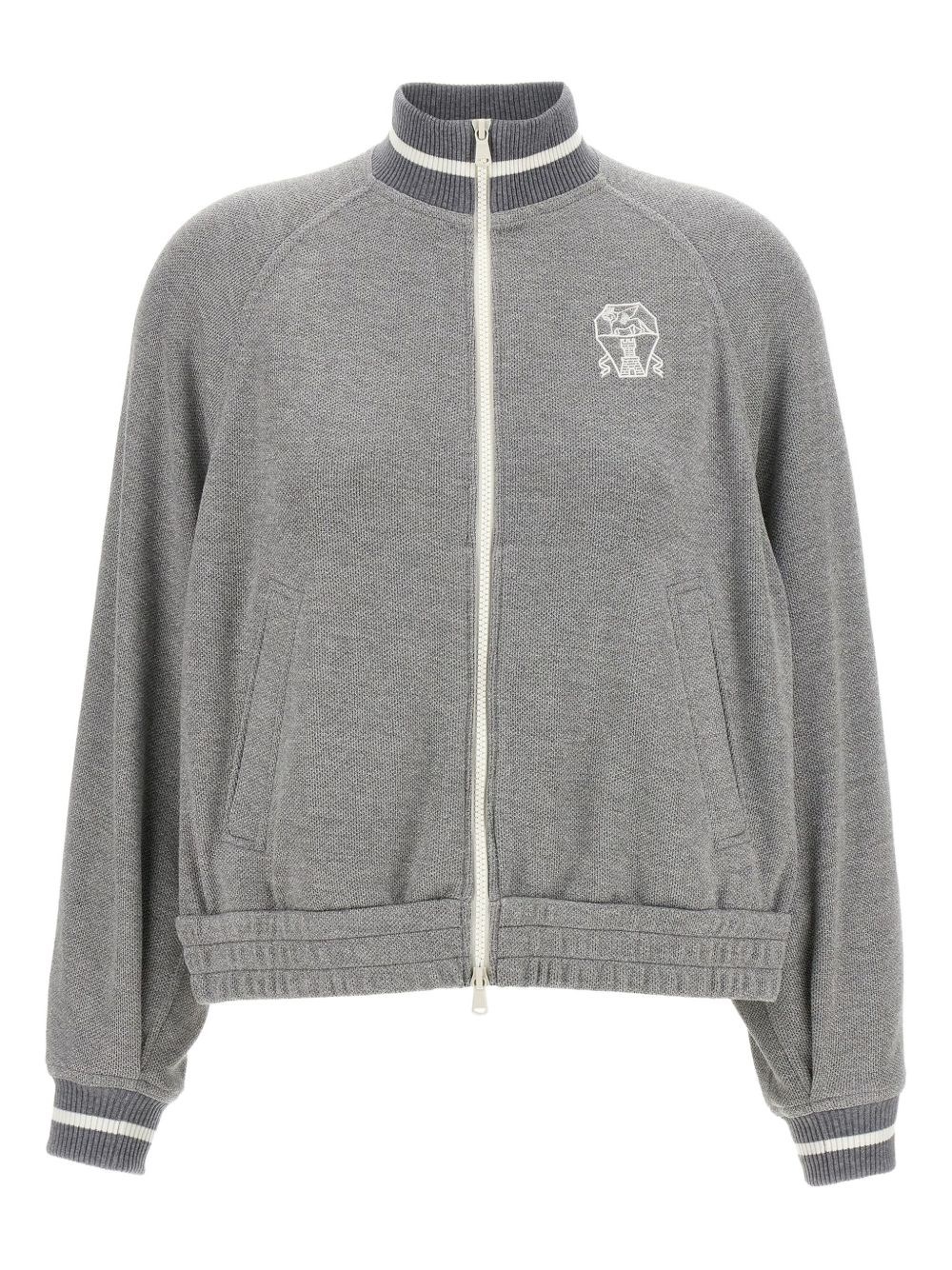 Brunello Cucinelli Logo Zipped Sweatshirt