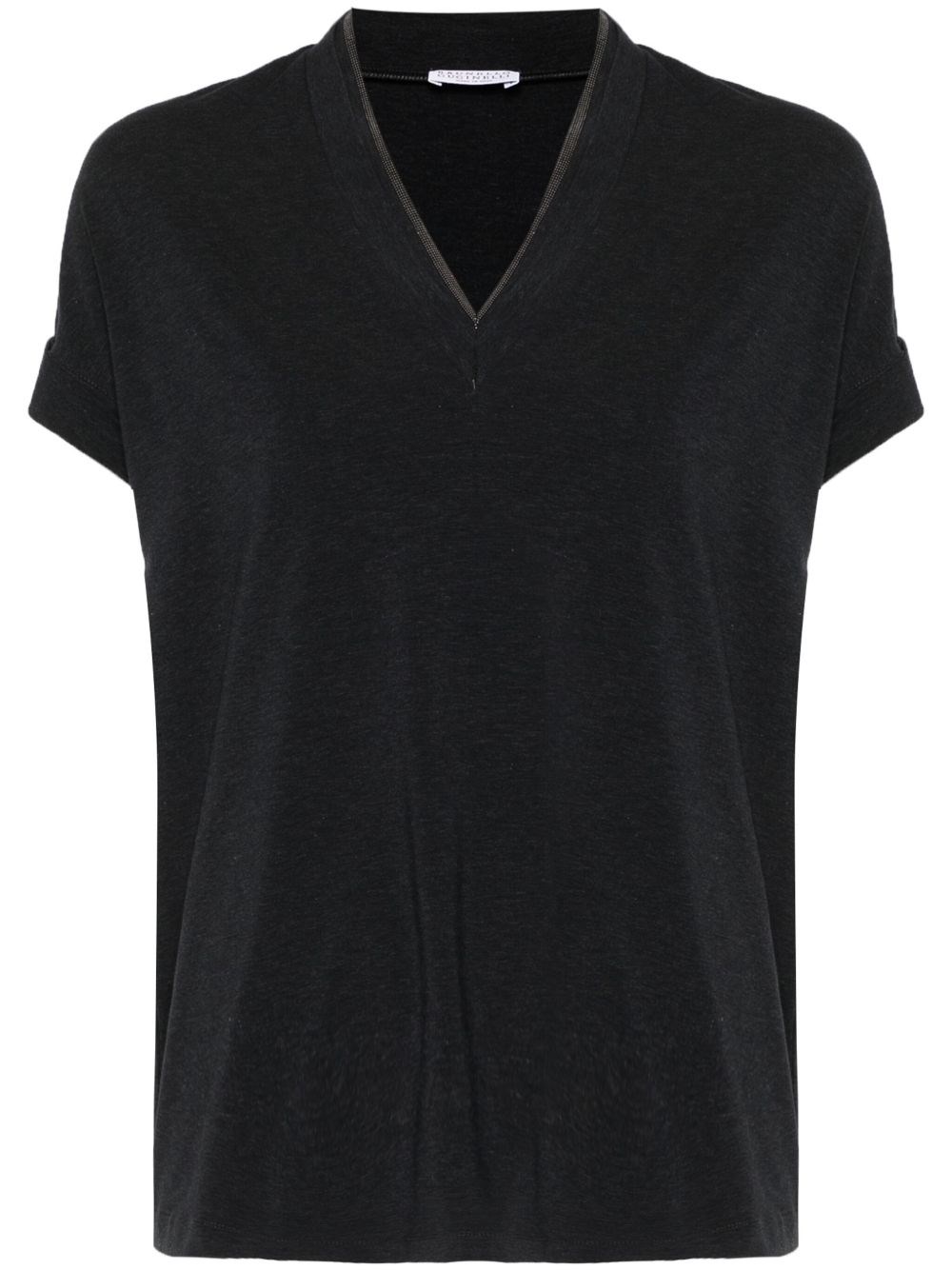 Cotton V-Necked T-Shirt - Brunello Cucinelli - Modalova