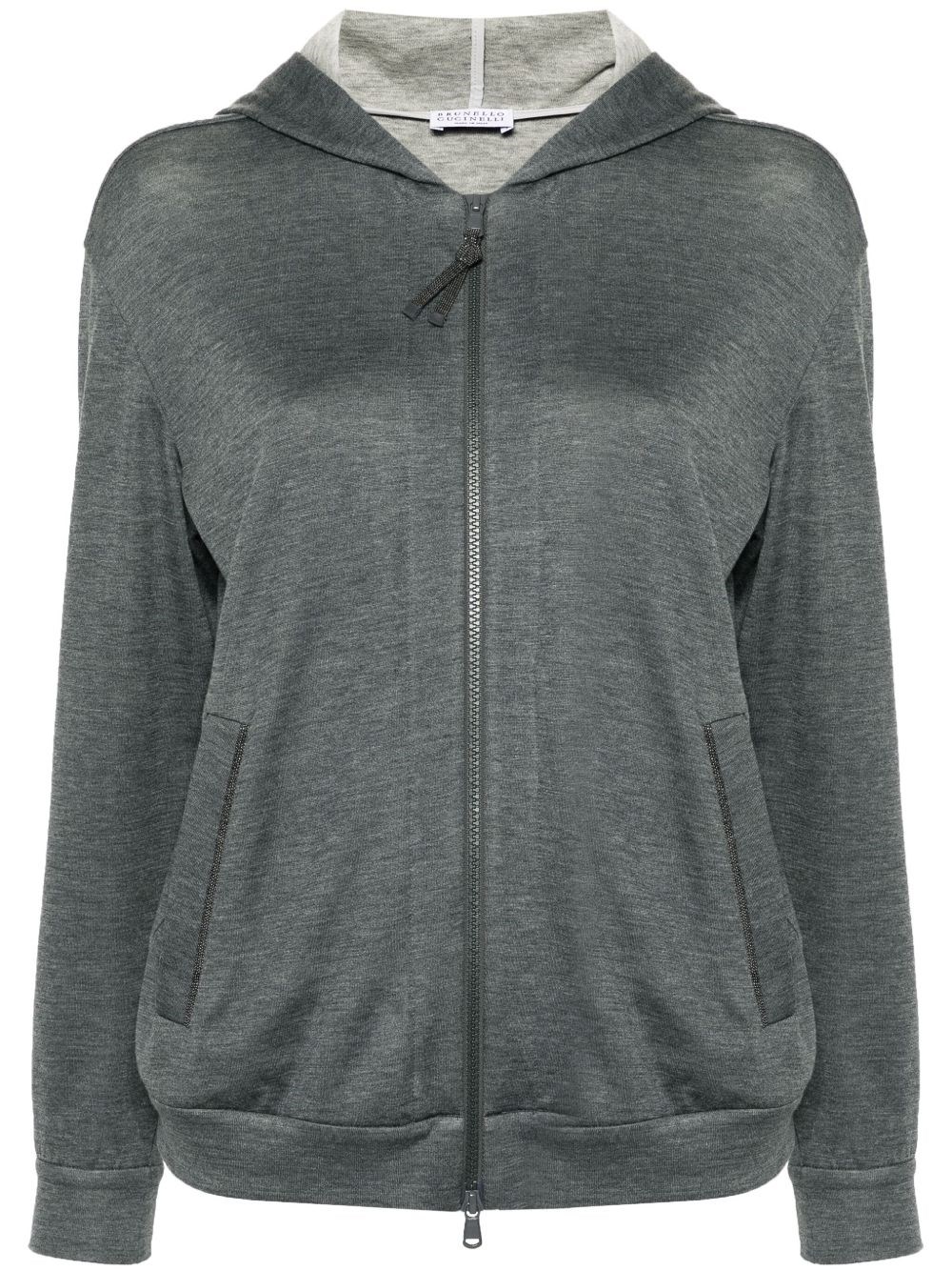 Cotton And Silk Blend Hoodie - Brunello Cucinelli - Modalova