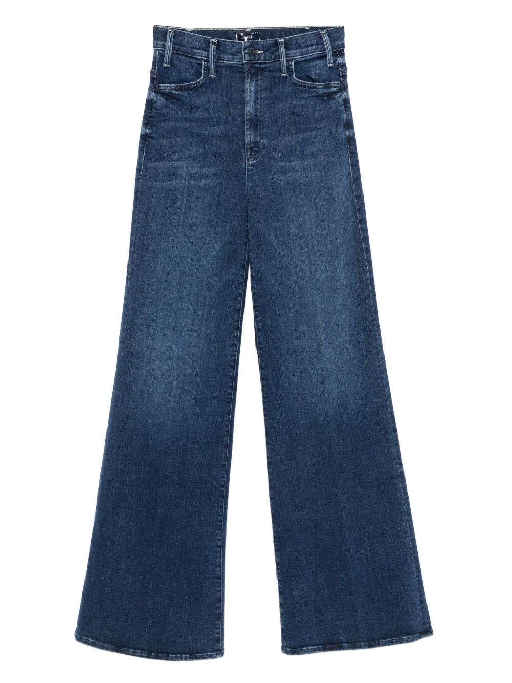 Mother The Hustler Roller Sneak Denim Jeans In Blue