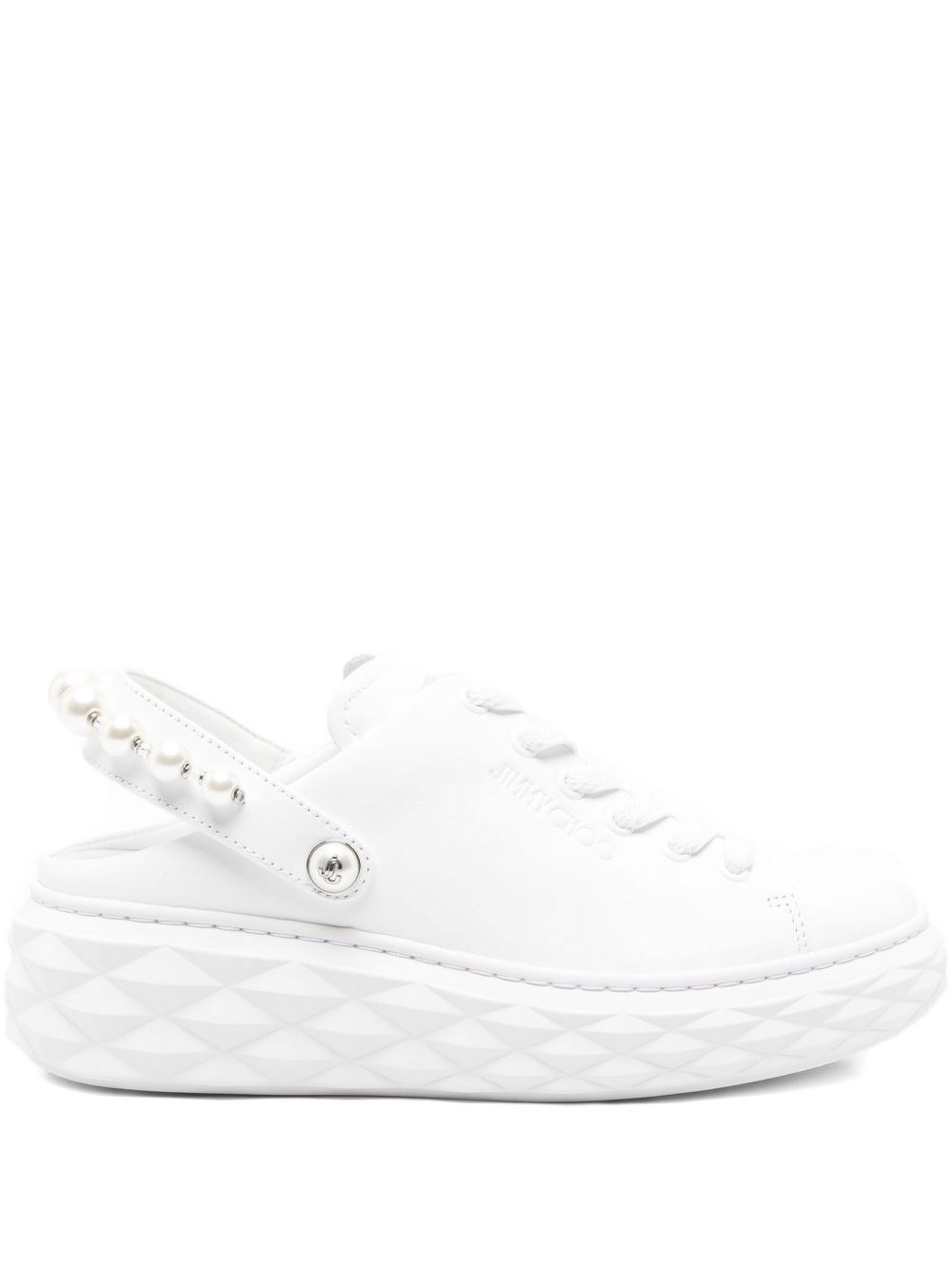 Diamond Maxi Pearl Leather Slippers - Jimmy Choo - Modalova