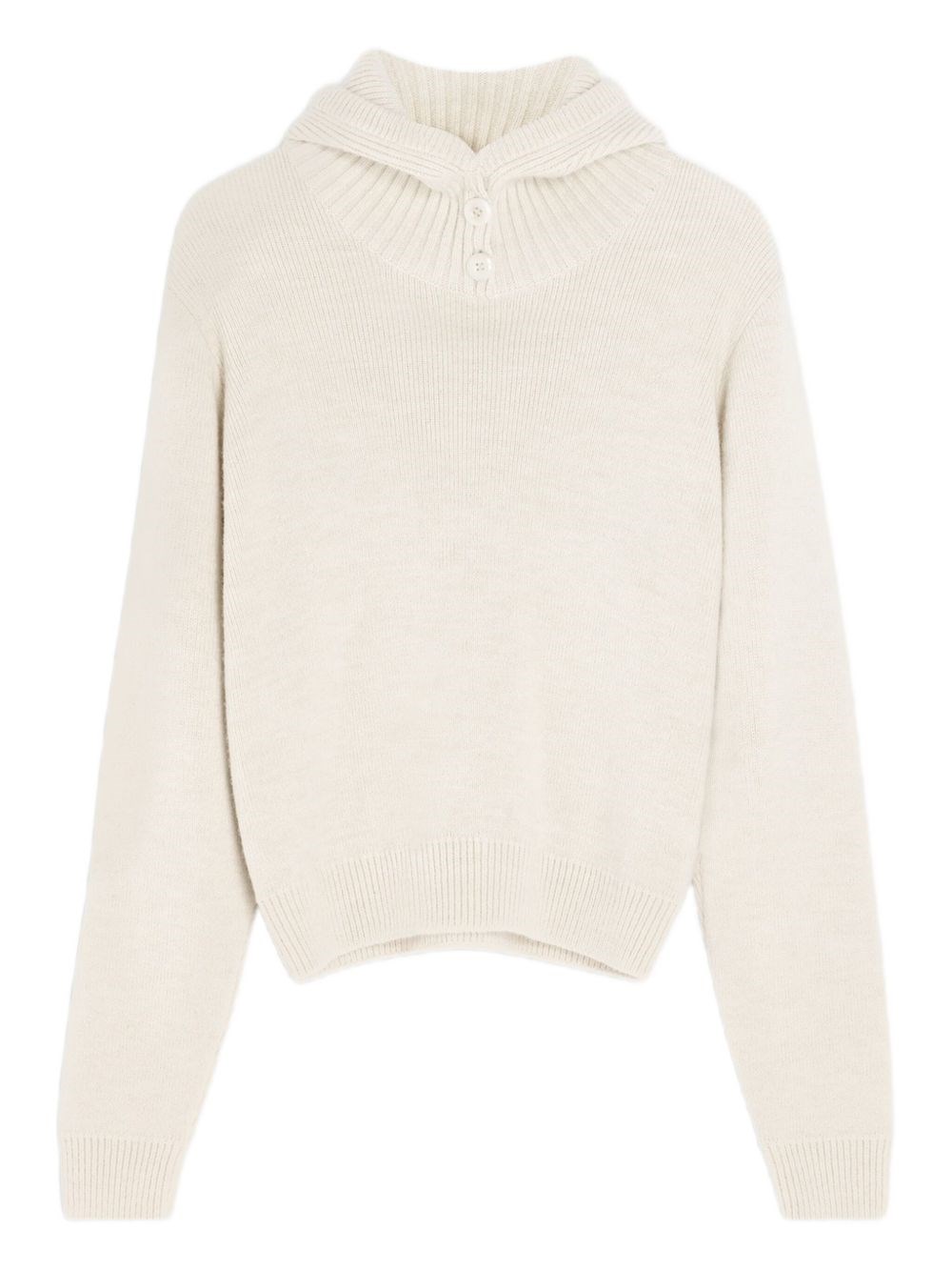 Lemaire Wool Hooded Sweatshirt In Animal Print