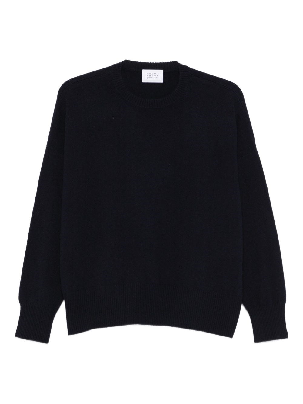 Beyou Crew-neck Cashmere Sweater In Black