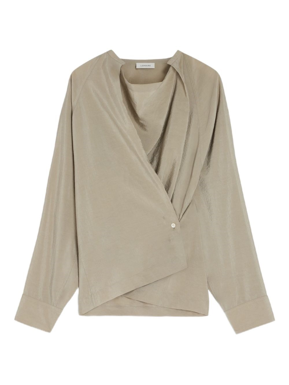Lemaire Twisted Draped Blouse In Green