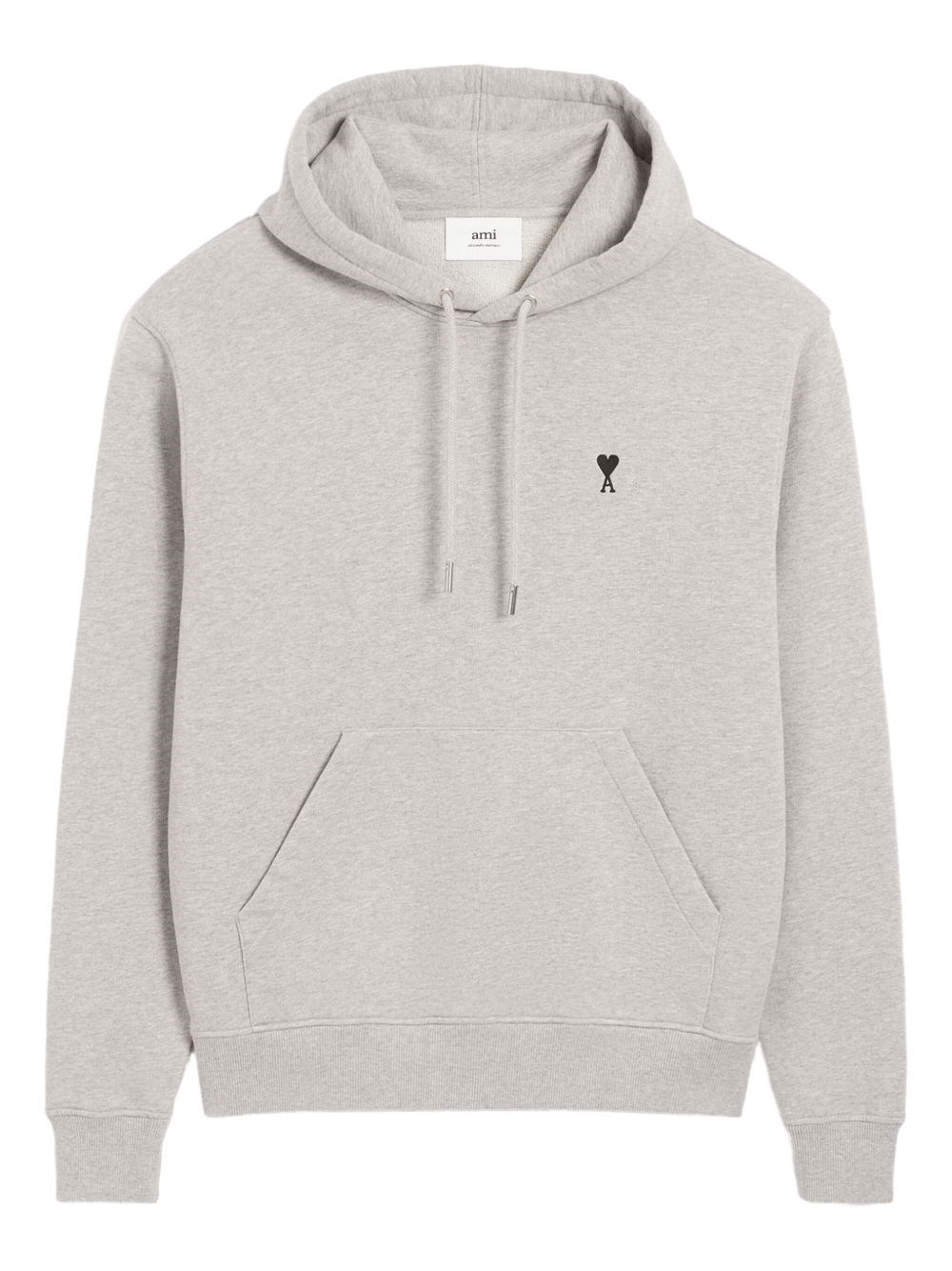 Ami Alexandre Mattiussi Ami Paris Ami Paris Grey Cotton Ami De Coeur Hoodie In Gray