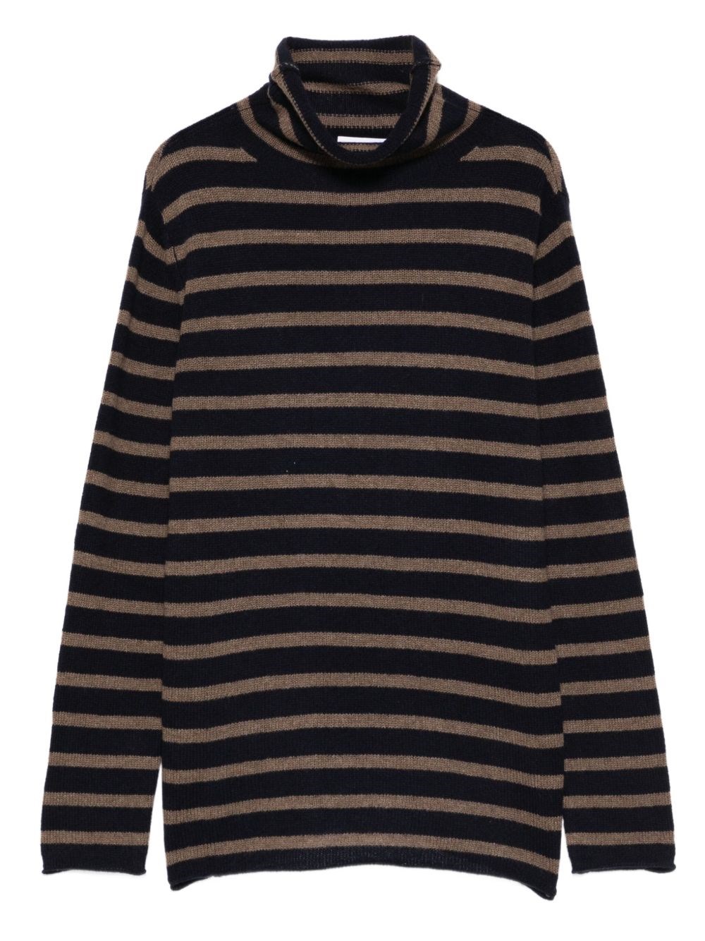 Beyou Striped Cashmere Sweater In Black