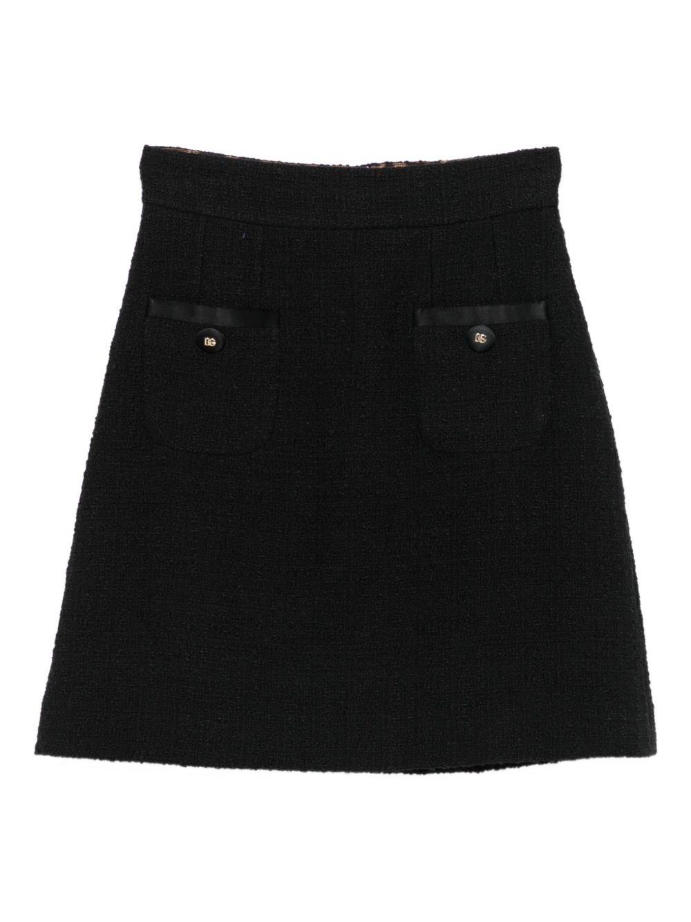 Dolce & Gabbana Cotton Skirt In Black