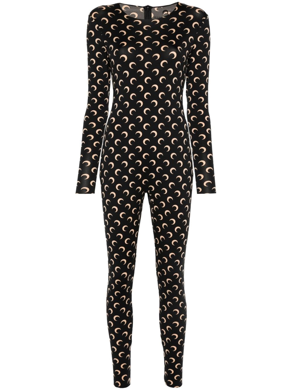 Marine Serre Moon Printed Catsuit In Black