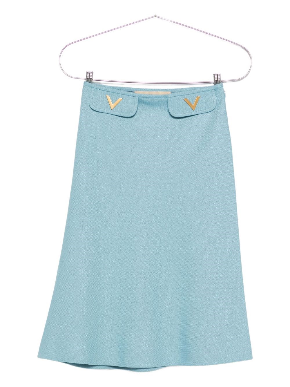Valentino Skirt A-line Silhouette Front Pockets In Blue