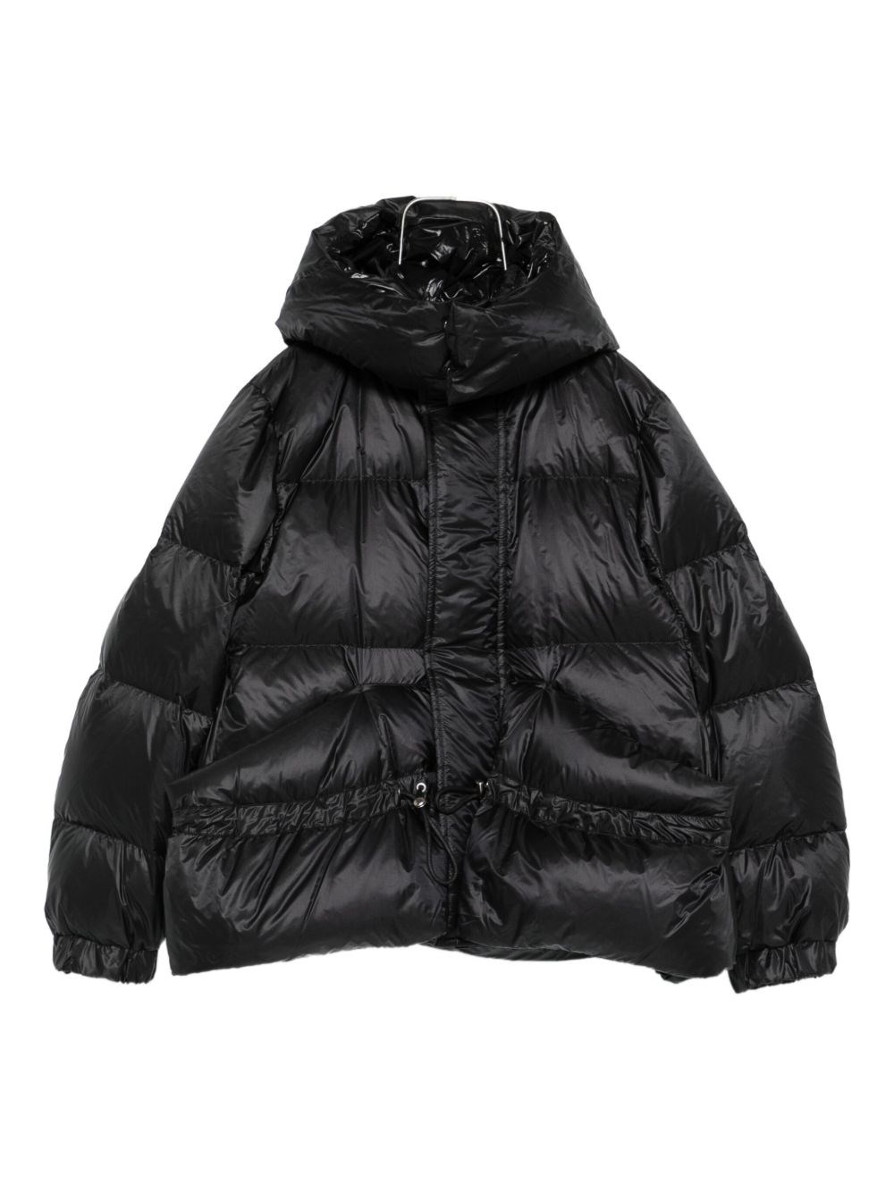 Sacai Nylon Puffer Down Jacket In Black