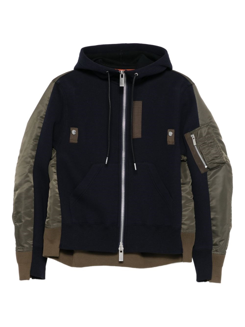 Sacai Cotton And Nylon Hoodie - Sacai - Modalova