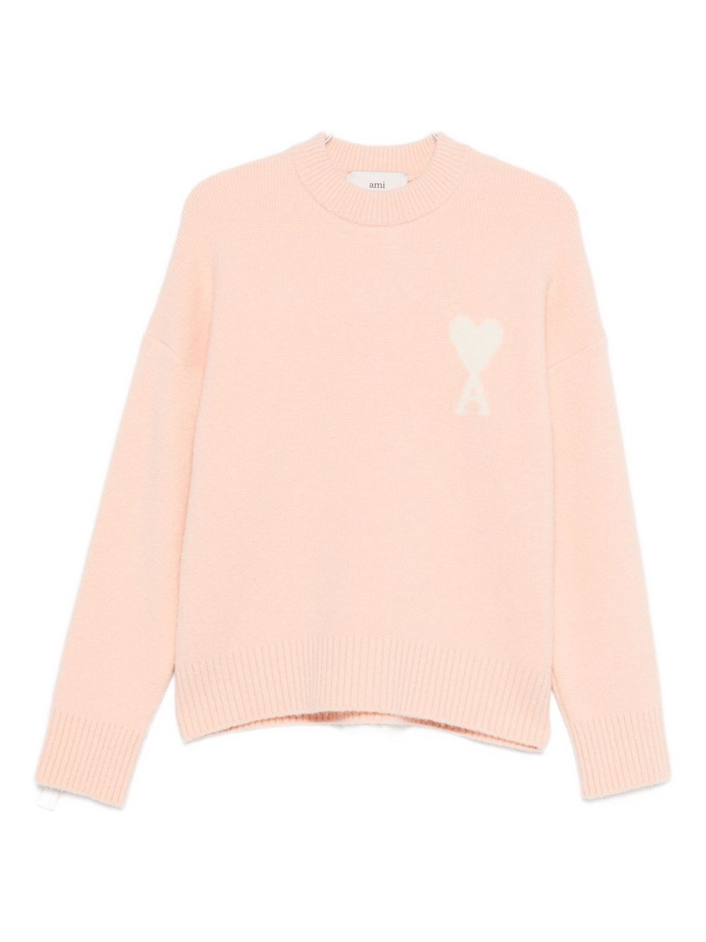 Ami Alexandre Mattiussi Ami Paris Ami De Coeur Wool Jumper In Pink