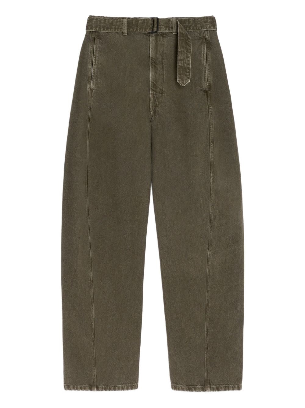Lemaire Twisted Denim Cotton Jeans In Brown