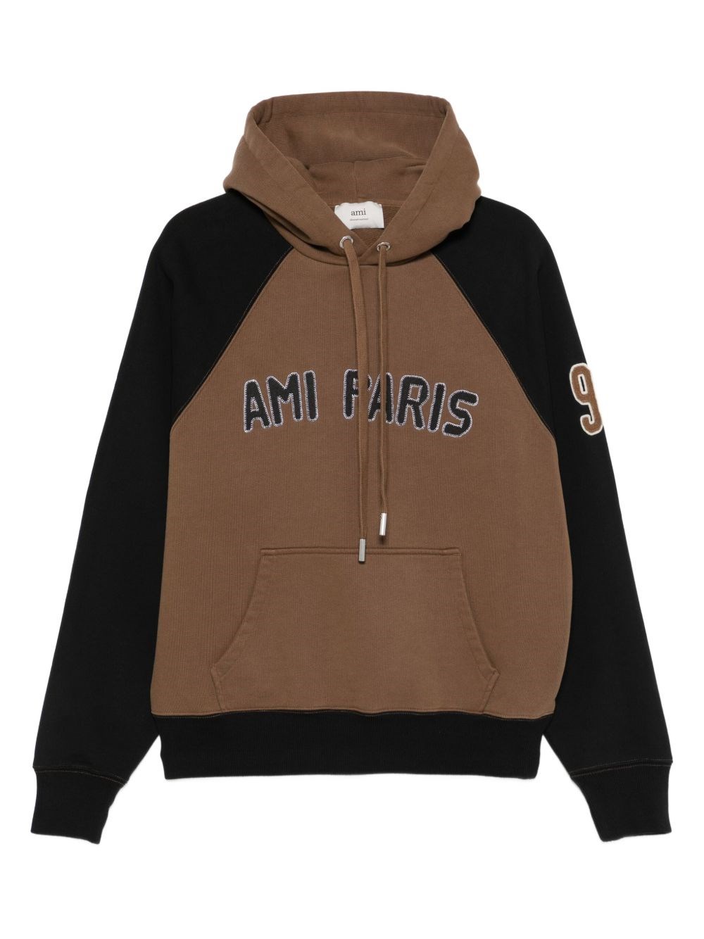 Ami Paris Cotton Colorblock Hoodie - Ami Paris - Modalova