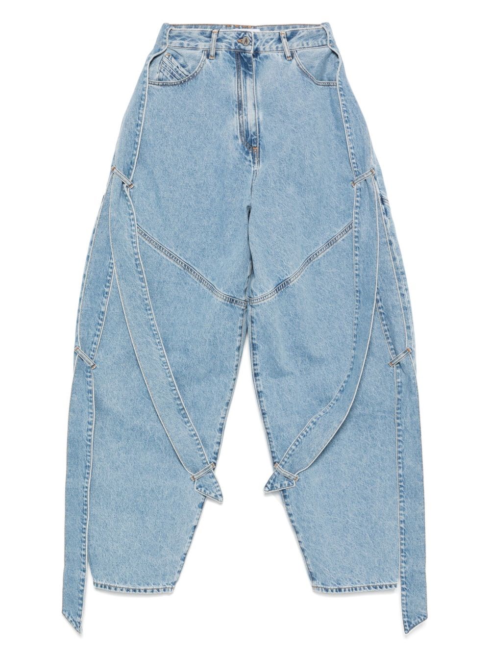 The Attico Wide-Leg Denim Jeans - The Attico - Modalova