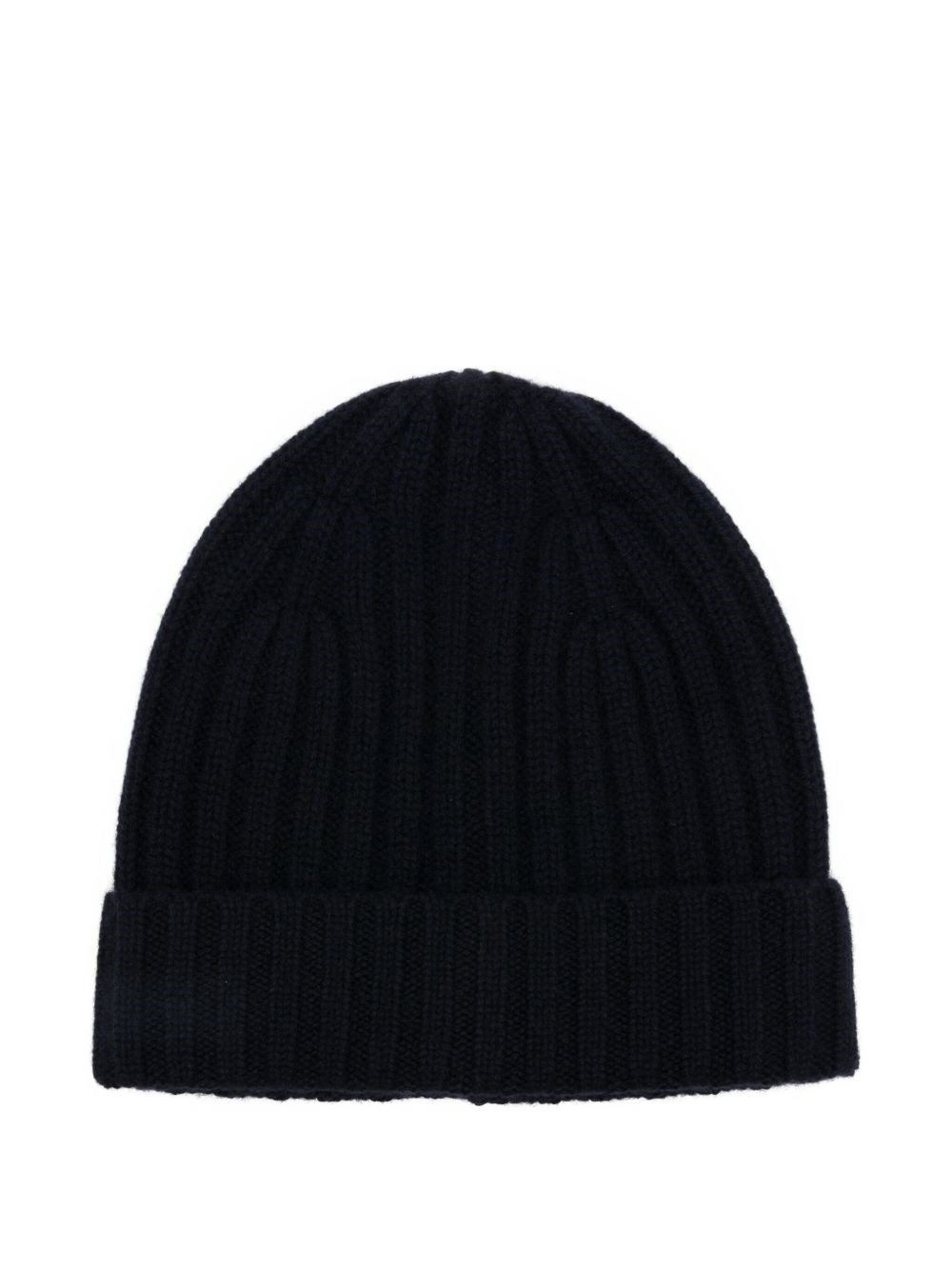 Beyou Ribbed-knit Cashmere Beanie In Blue
