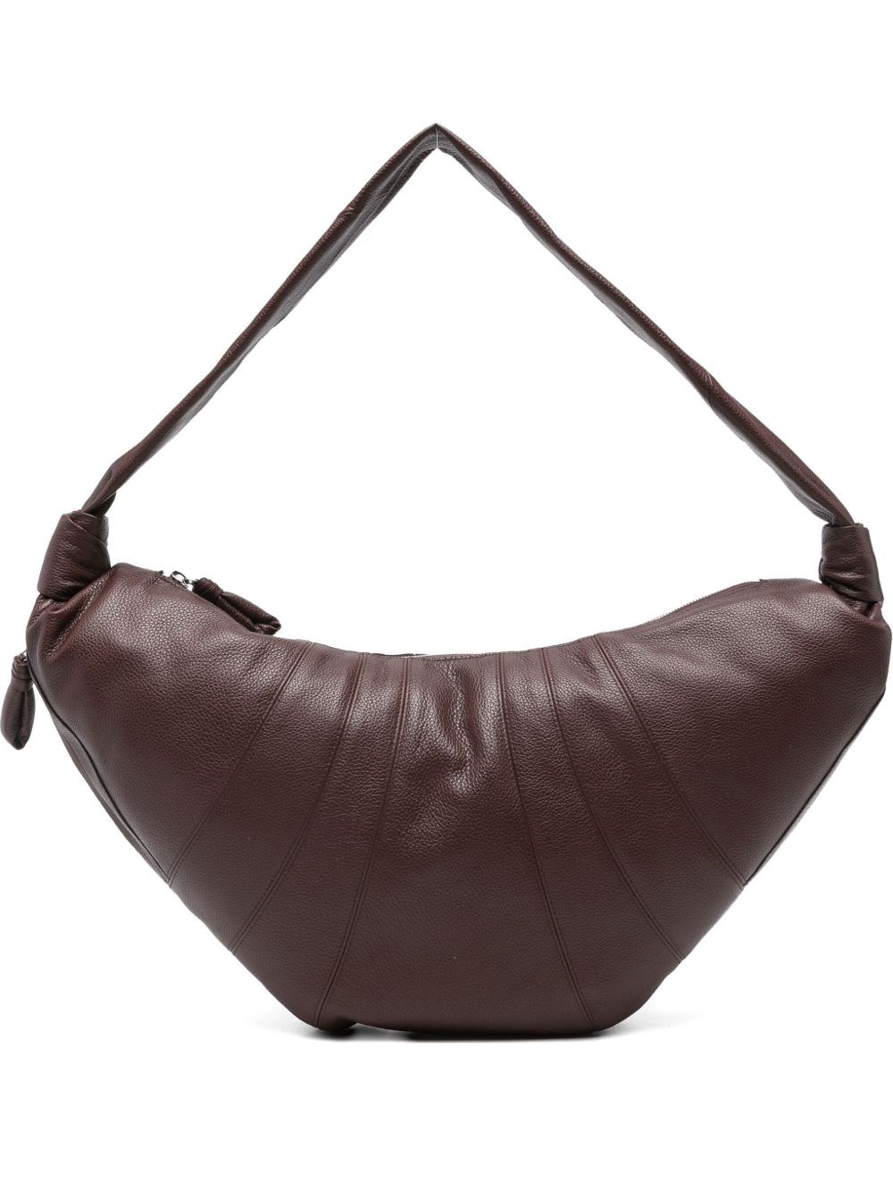Lemaire Fortune Croissant Leather Shoulder Bag In Brown