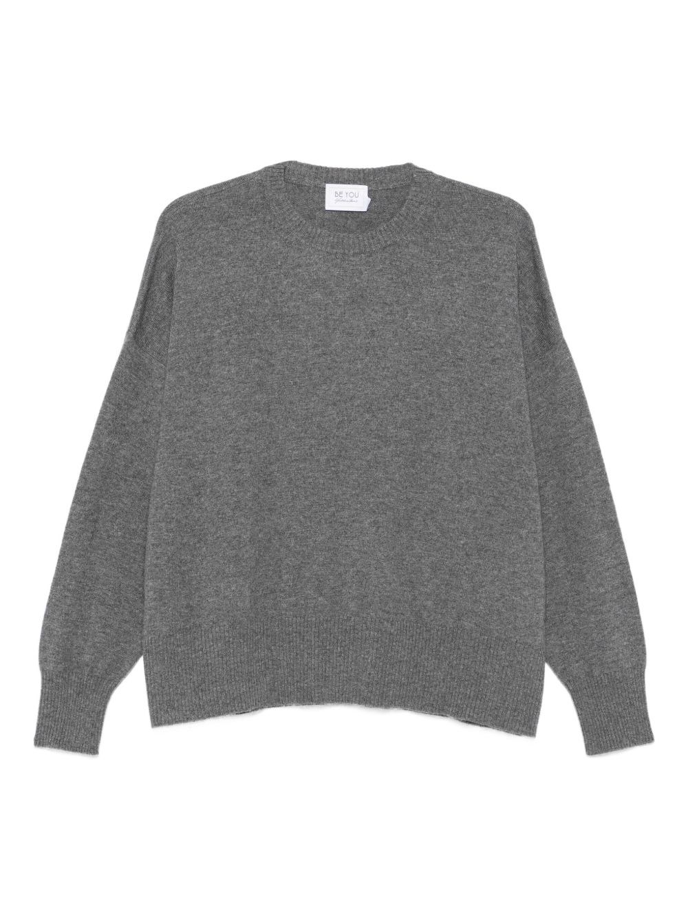 Be You Cashmere Overszied Sweater In Gray