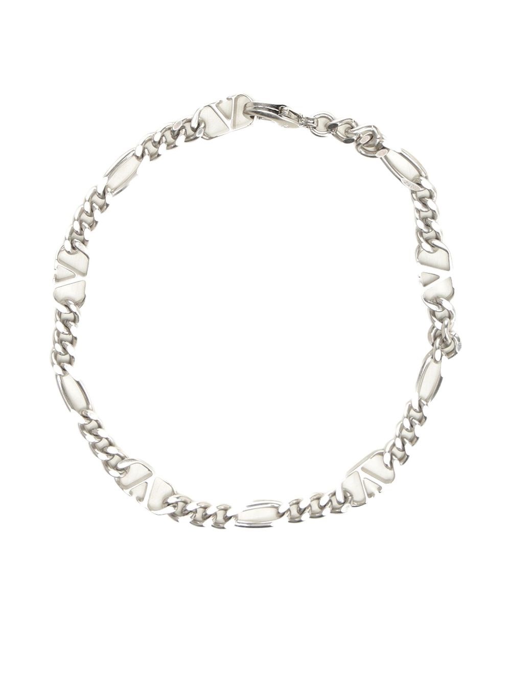 Valentino Bracelet Vlogo Signature Brass In Silver