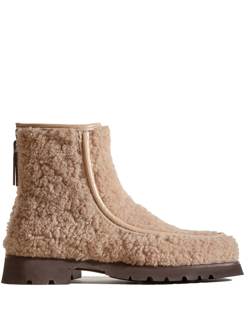 Hereu Armenta Low Shearling Boots In Sand