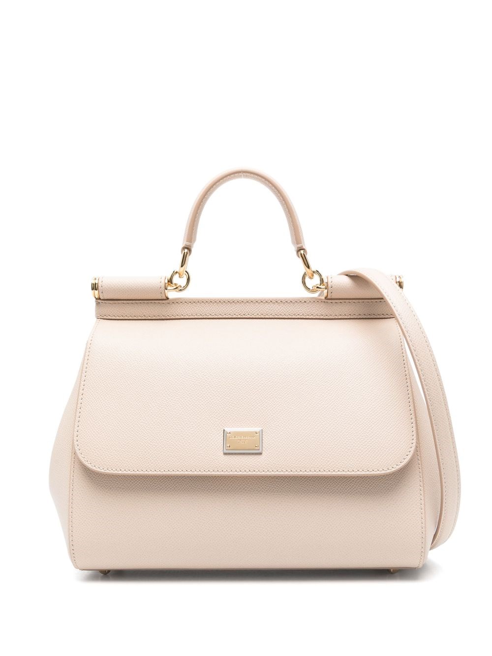 Dolce & Gabbana Sicily Medium Leather Handbag In Pink