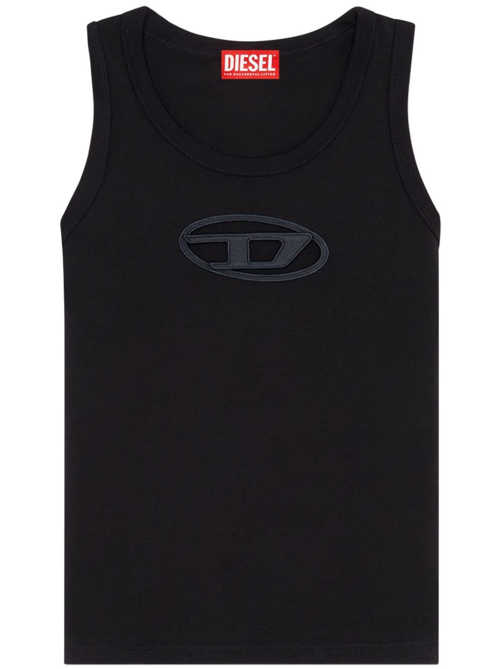 Diesel T-lynys-od Black Tank Top In Black