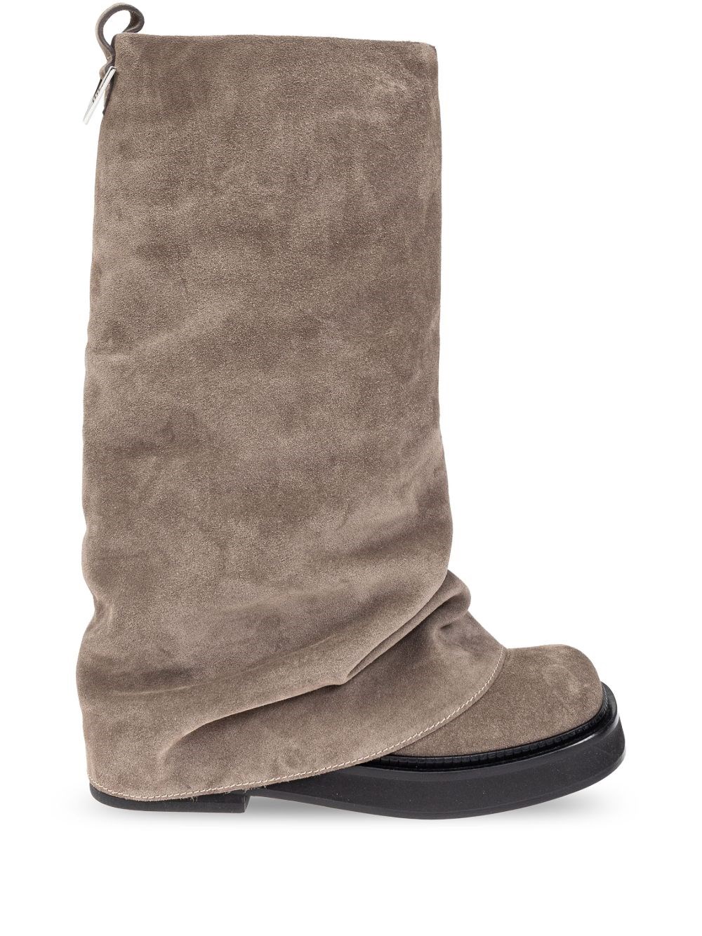 Attico Robin Combat Boots In Gray