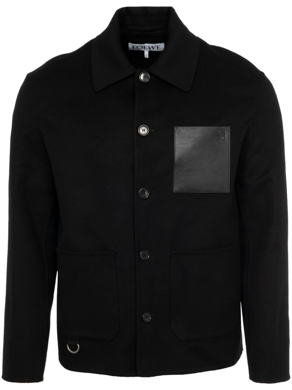 Loewe Men Wool And Cashmere Workwear Jacket In Black