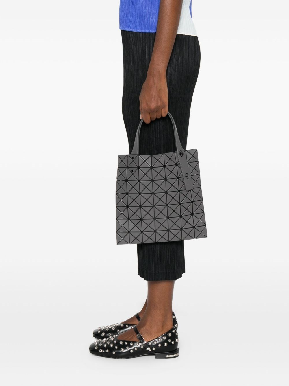 Bao Bao Issey Miyake Baobao Issey Miyake Prism Matte Small Tote Bag In Gray