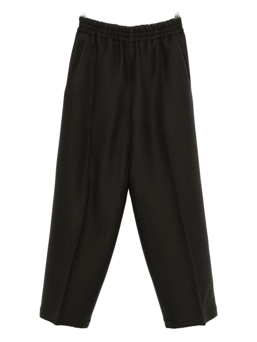 Ami Alexandre Mattiussi Wide-leg Trousers Featuring Elastic Waistband In Gray