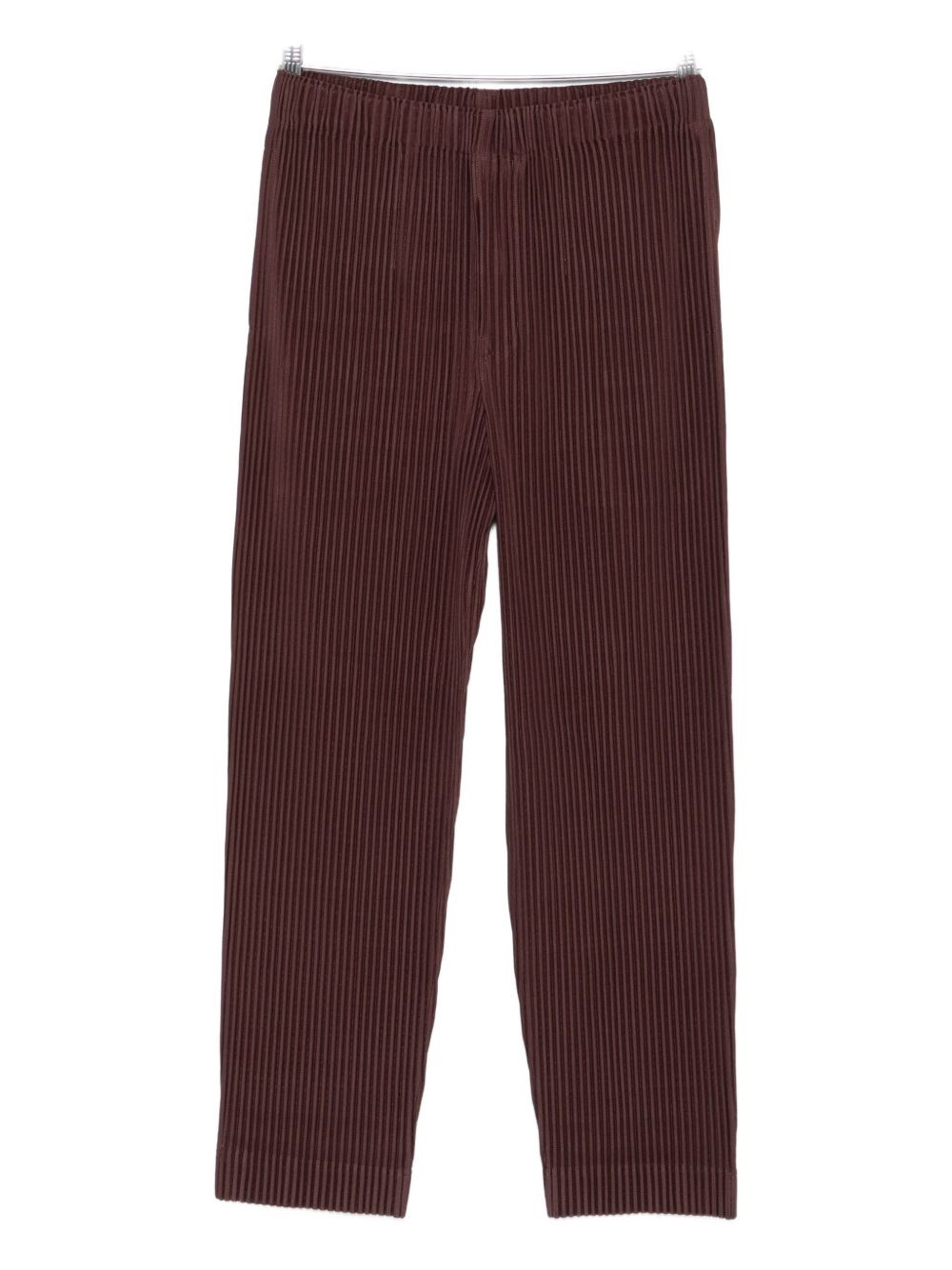 Issey Miyake Color Pleats Straight Pant In Brown