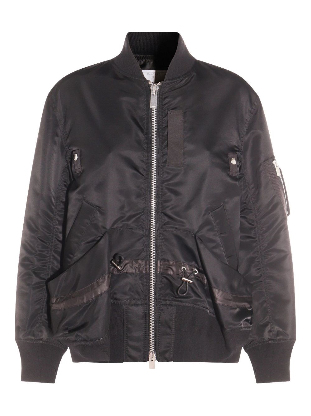 Sacai Nylon Bomber Jacket In Black