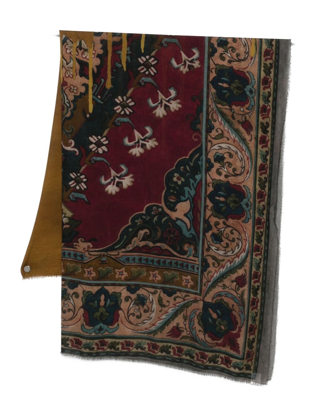 Faliero Sarti Floral-patterned Silk Scarf In Brown