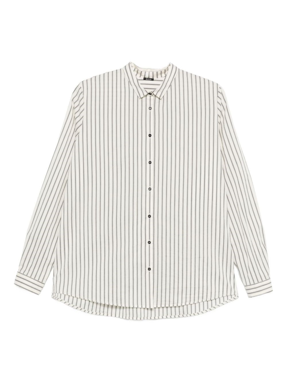 Apuntob Natural Striped Shirt In Neutral